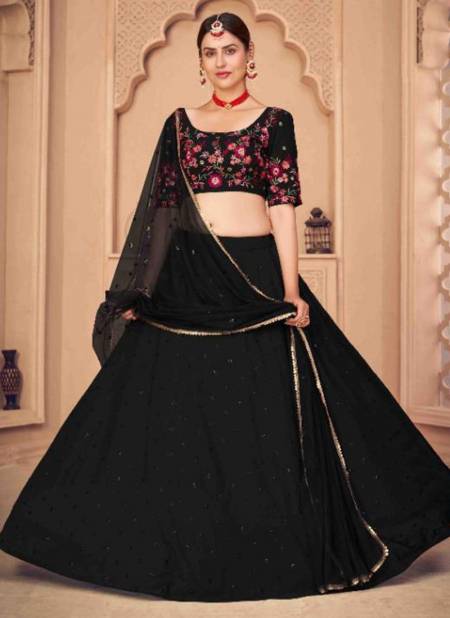 Black Colour Khushboo Girly Shubhkala Party Wear Designer Latest New Georgette Lehenga Choli Collection 1792